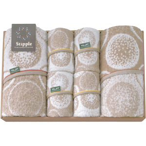 スティップルバイロフト吸水速乾　バスタオル 2P･フェイスタオル 4P