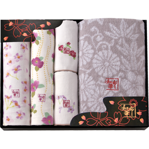 和布華　バスタオル・ガーゼ＆パイルフェイスタオル 2P・タオルハンカチ 2P