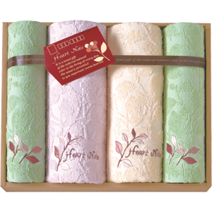 ハートノート　フェイスタオル 2P・ウォッシュタオル 2P