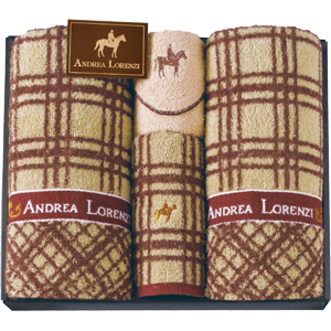 アンドレア・ロレンツィ　フェイスタオル 2P・ウォッシュタオル・タオルハンカチ