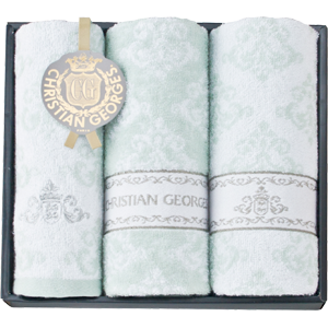クリスチャン・ジョルジュ　フェイスタオル 2P・ウォッシュタオル