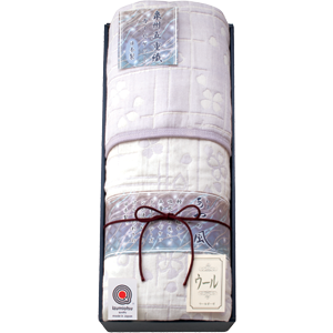 泉州あやの風　ウール混五重織ガーゼケット