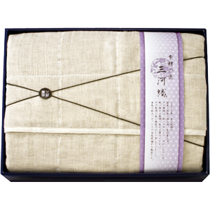 素材の匠　三河織　麻混四重織ガーゼケット