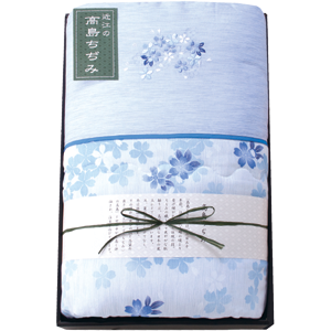 素材の匠　近江高島ちぢみ　肌布団　ブルー(BL)
