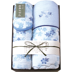 素材の匠　近江高島ちぢみ　肌布団＆敷きパッド　ブルー(BL)