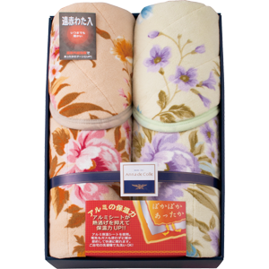 アンナ・デ・コーレ　マイクロファイバー敷パッド 2P(保温シート入・遠赤わた使用)