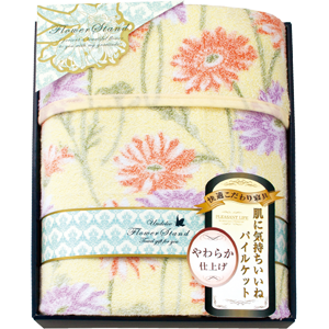 アンドルチェ　フラワースタンド　おぼろタオルケット　イエロー(YE)