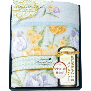 アンドルチェ　フラワースタンド　おぼろタオルケット　ブルー(BL)